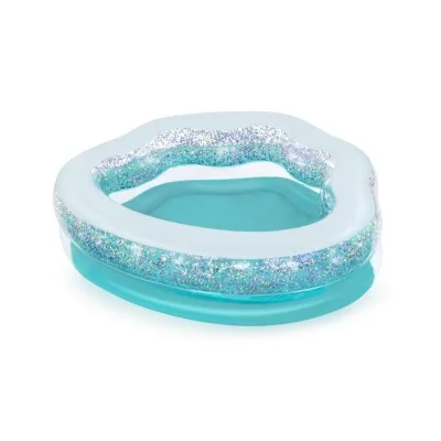 bestway 1.50m x 1.27m x 43cm sparkle shell kiddie pool contents 1 pool repair patch age 3